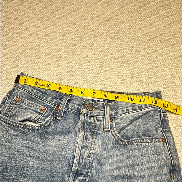 Denim Forum High Rise Jeans in Light Blue - Picture 5 of 11